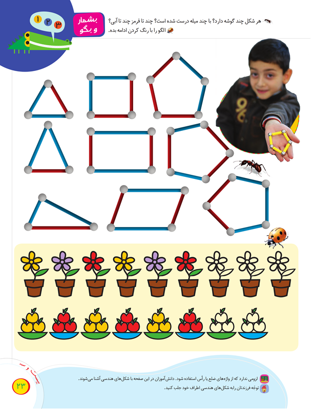 صفحه 23 کتاب درسی ریاضی اول دبستان