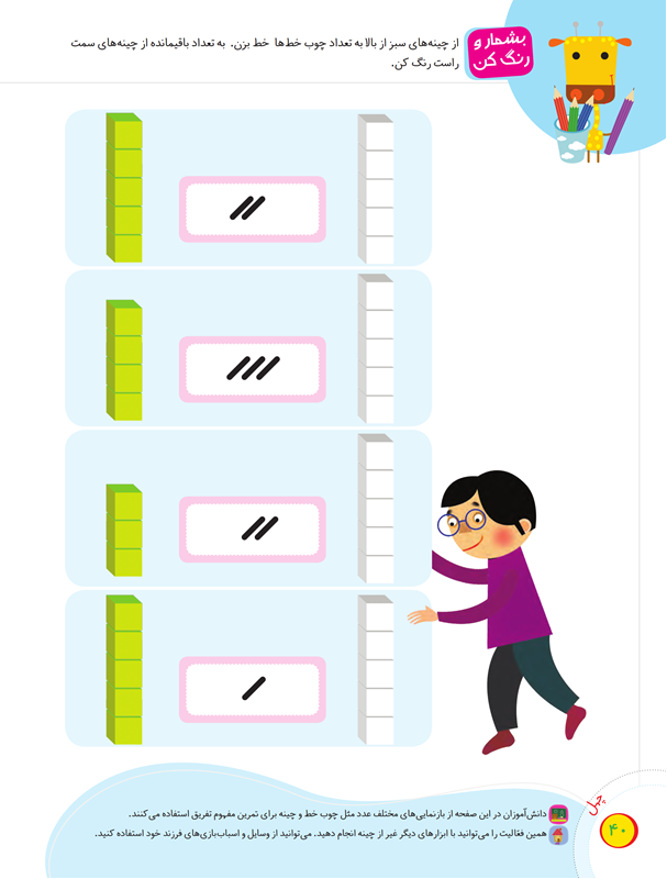 صفحه 40 کتاب درسی ریاضی اول دبستان