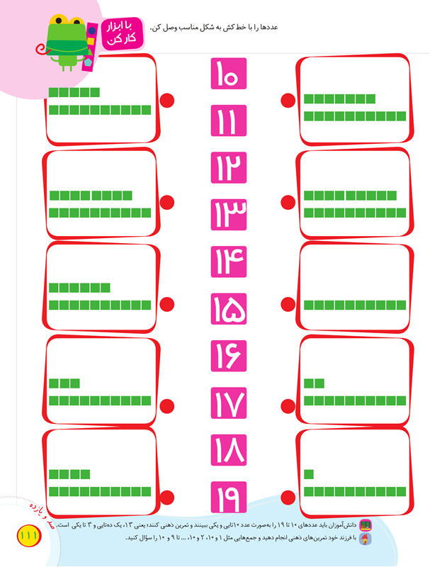 صفحه 111 کتاب درسی ریاضی اول دبستان