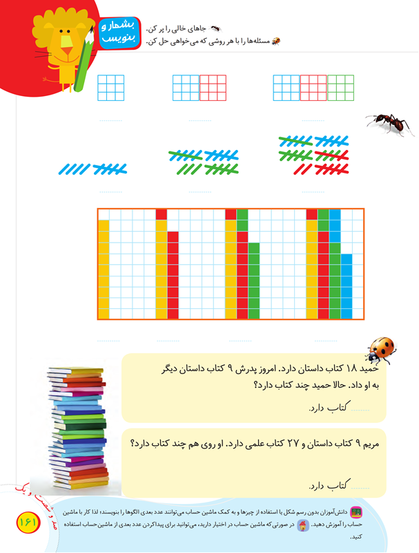 صفحه 161 کتاب درسی ریاضی اول دبستان