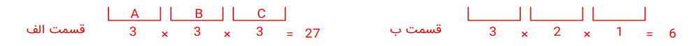 سه رنگ مختلف