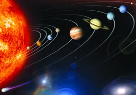 Planets go around the Sun.