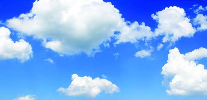 a blue sky