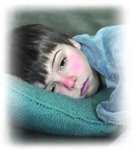 He has the flu and feels weak.