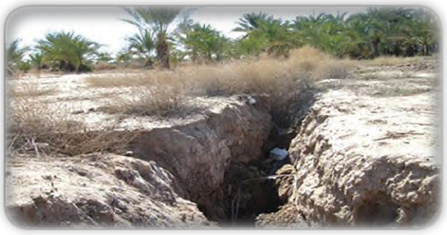 گسست زمین در اثر کاهش آب