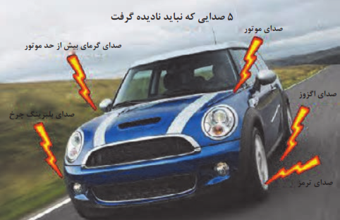 وجود صدا از سیستم&zwnj;های مختلف خودرو