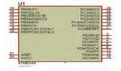  شکل 22-6 ترسیم نقشه شکل 20-6 با ATMEGA8