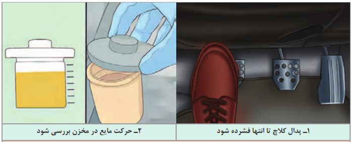 روش آزمایش نشتی داخلی مدار هیدرولیک کلاچ