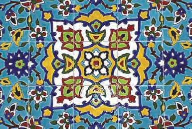 نمونه&zwnj;ای از کاشی هفت&zwnj;رنگ