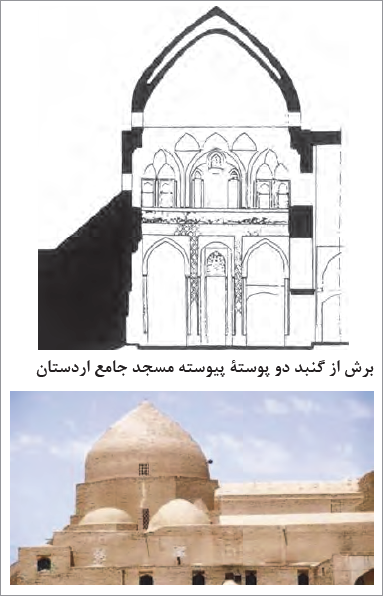 مسجد جامع اردستان و گنبد دوپوسته آن
