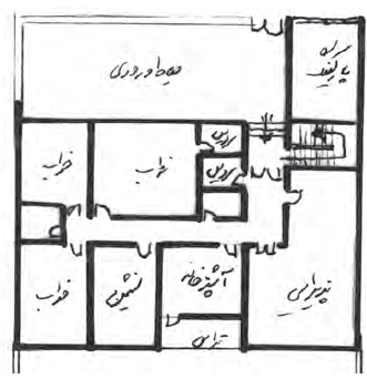 پلان فضاها در طرح شماره 1