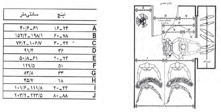 فواصل لازم برای طراحی ورودی