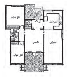 پذیرایی و نشیمن جدا ولی در ارتباط با هم