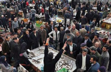 بازارچۀ محلی در رشت