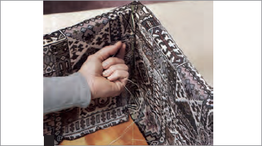 دوختن درز گوشه با سوزن و نخ