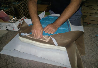 ثابت کردن پارچه از یک طرف