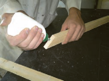 چسب زدن سر قطعات