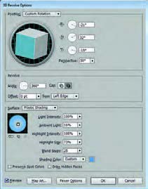 شکل 127- کادر تنظیمات 3D Revolve