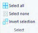 شکل 39- ابزارهای انتخاب در گروه Select