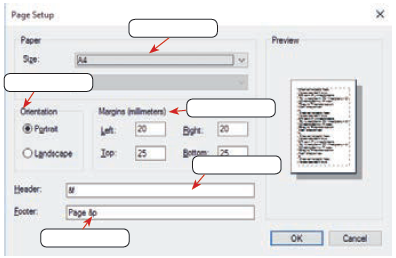 شکل 4- کادر Page Setup