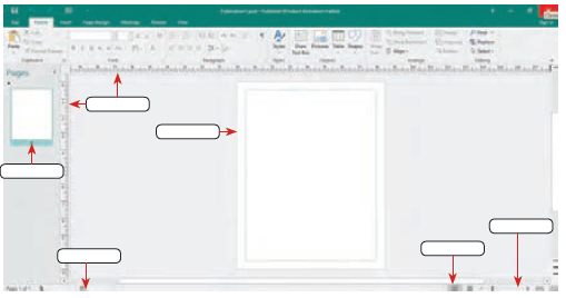 شکل 85- محیط نرم&zwnj;افزار Microsoft Publisher
