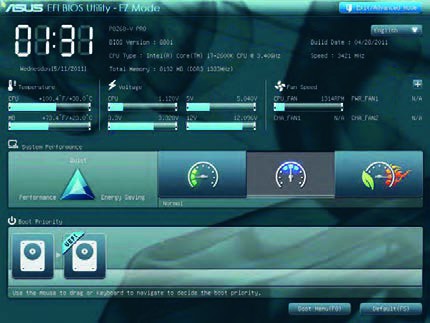 شکل 54- صفحه اصلی UEFI BIOS