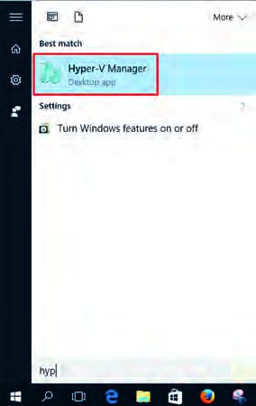 شکل 12- جستجوی نرم&zwnj;افزار Hyper-v
