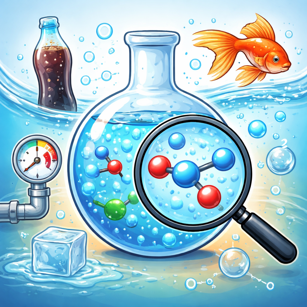 گاز حل‌شده: گازی که درون یک مایع پخش شده و بدون تشکیل حباب در آن باقی مانده است