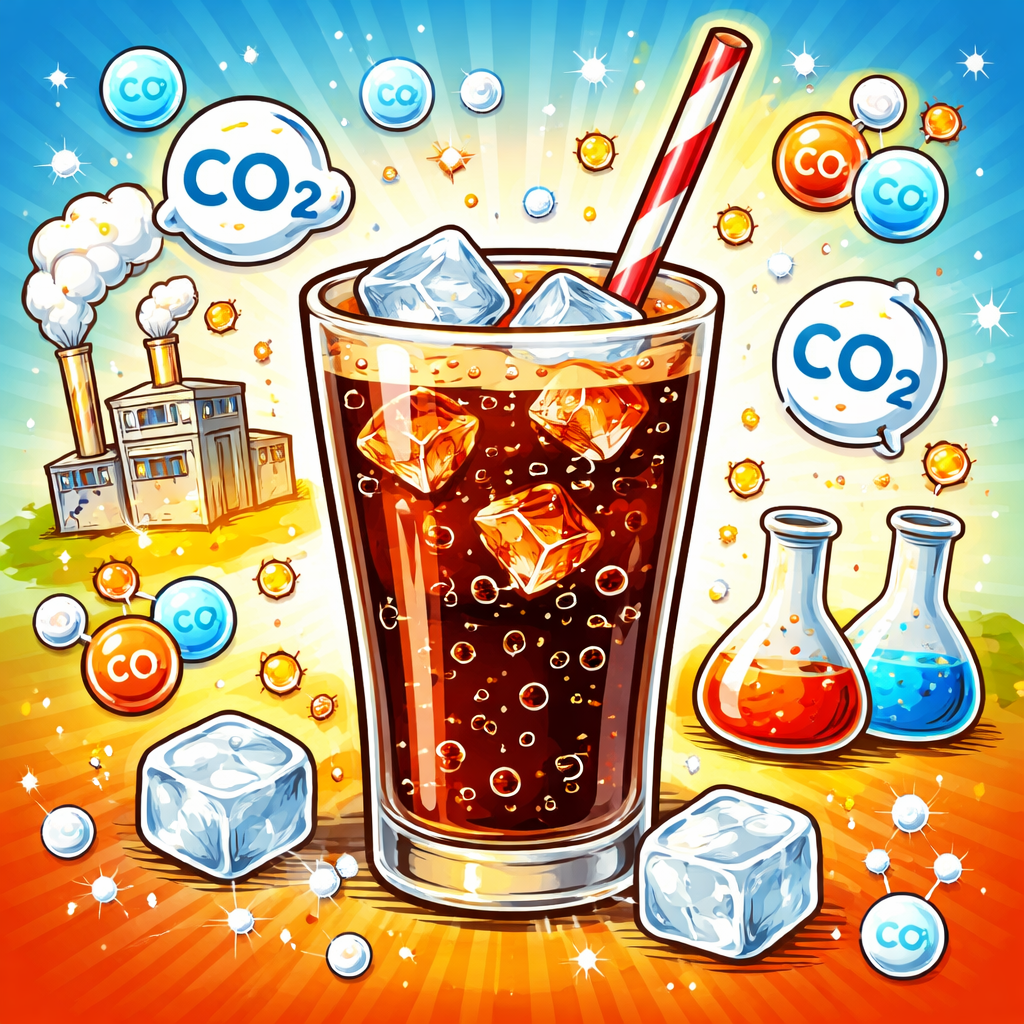 نوشابه گازدار: نوشیدنی‌ای که حاوی گاز کربن‌دی‌اکسید حل‌شده است