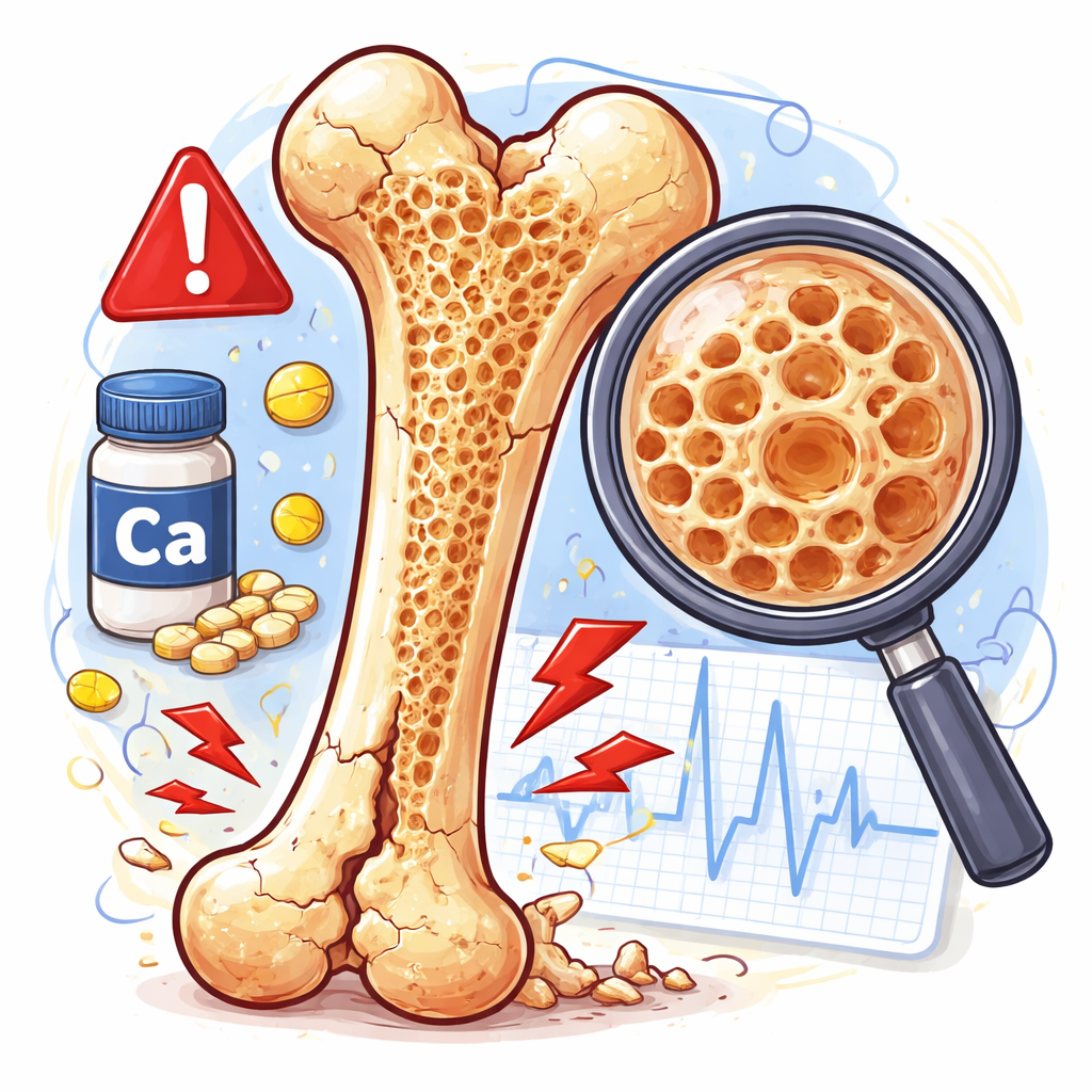 پوکی استخوان: کاهش تراکم استخوان که باعث شکنندگی آن می‌شود