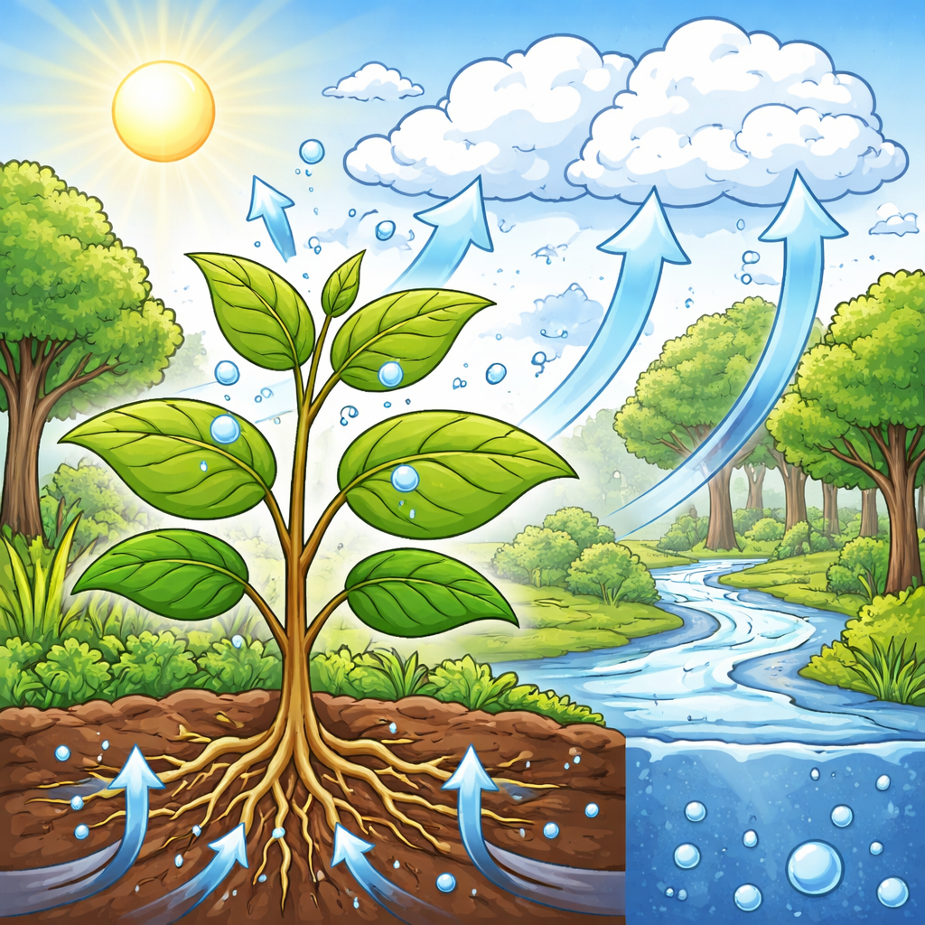 تعرق گیاه: از دست دادن آب به صورت بخار از برگ‌ها