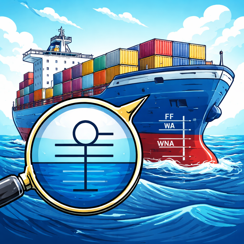 خط شاهین: نشانه‌ای روی بدنه کشتی که بیشترین حد مجاز بارگیری را نشان می‌دهد