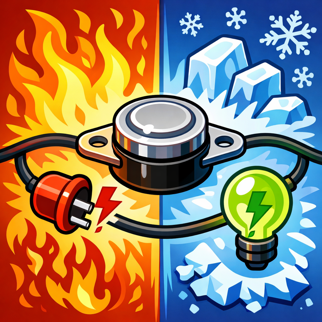 دماپا: وسیله‌ای که با تغییر دما، جریان الکتریکی را قطع یا وصل می‌کند