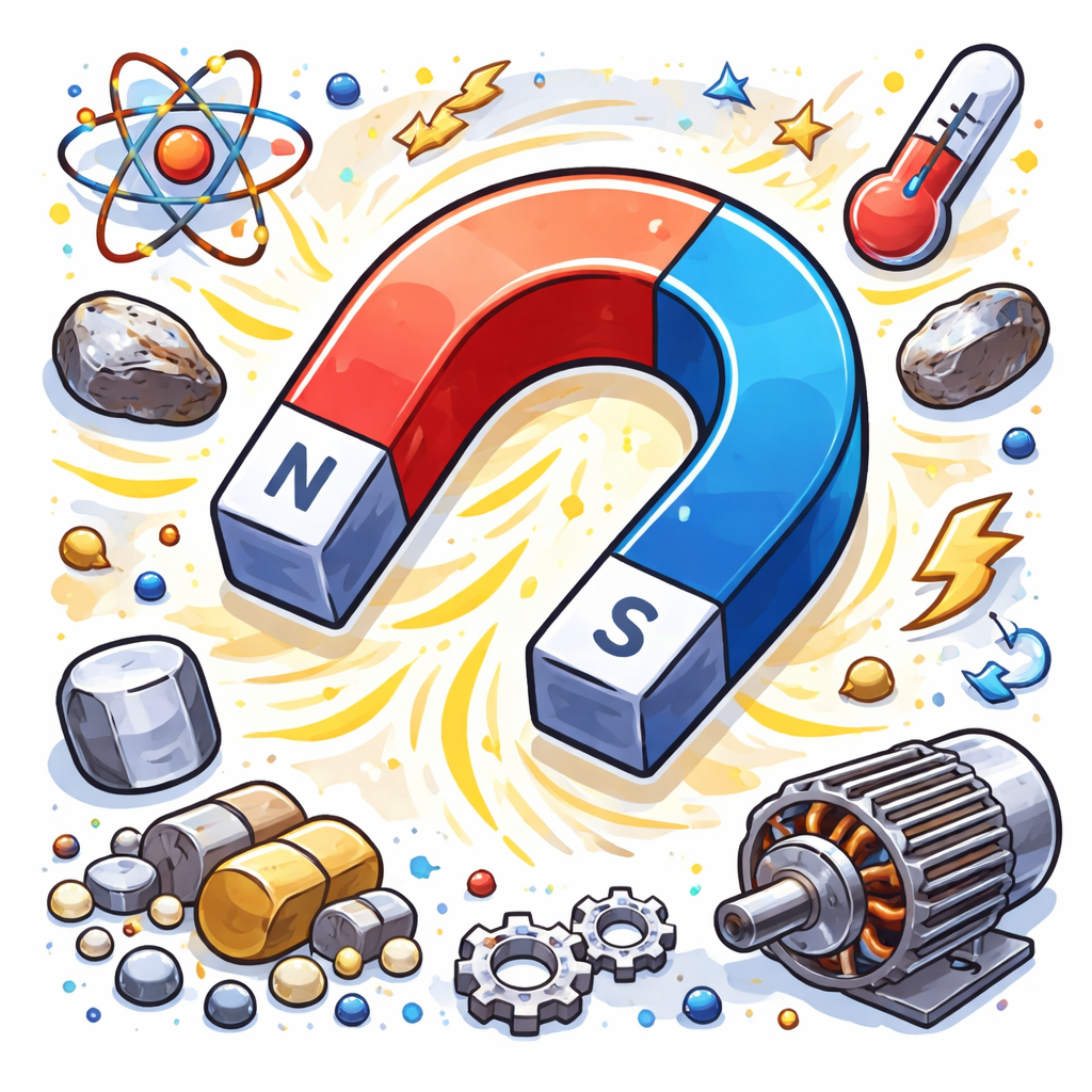 آهنربای دائم: آهنربایی که خاصیت مغناطیسی خود را بدون جریان الکتریکی حفظ می‌کند.