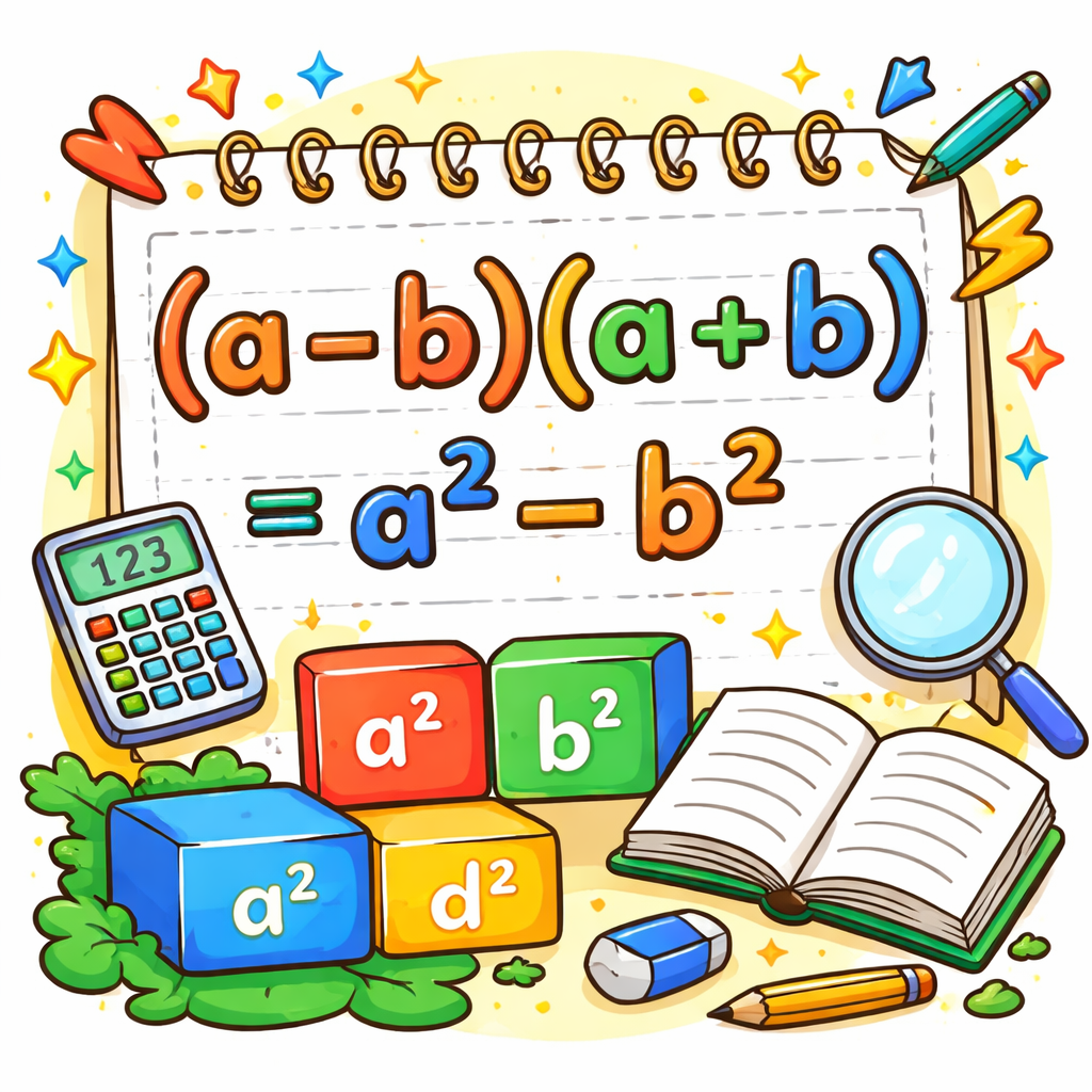 اتحاد تفاضل دو مربع: رابطه (a-b)(a+b)=a^2-b^2