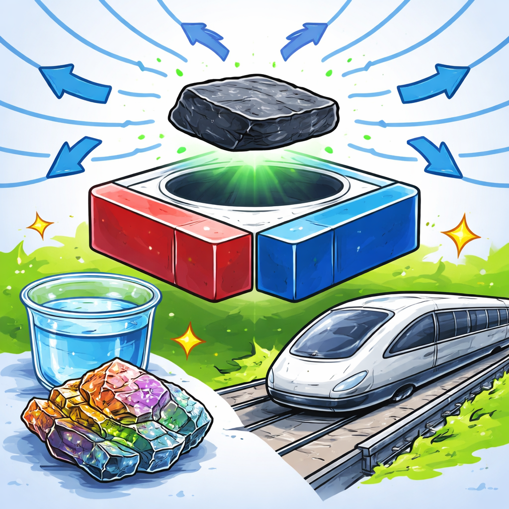 مواد دیامغناطیس: موادی که به‌طور ضعیف از میدان مغناطیسی دفع می‌شوند.