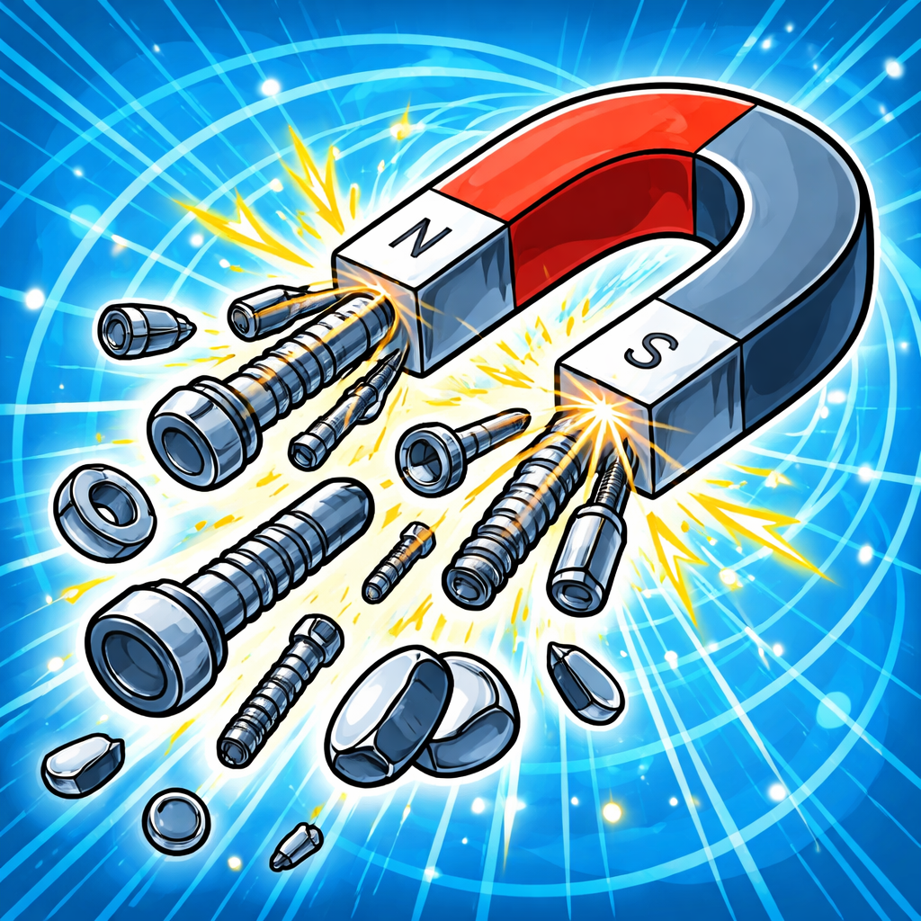 مواد فرومغناطیس: موادی که به‌شدت جذب میدان مغناطیسی می‌شوند.