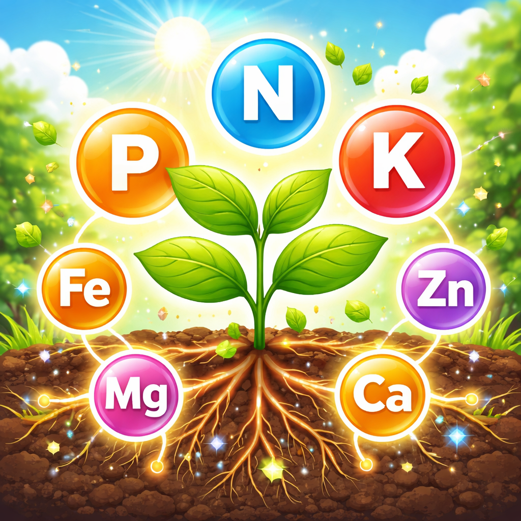 عنصر غذایی گیاه: ماده‌ای شیمیایی که برای رشد و سلامت گیاه ضروری است.