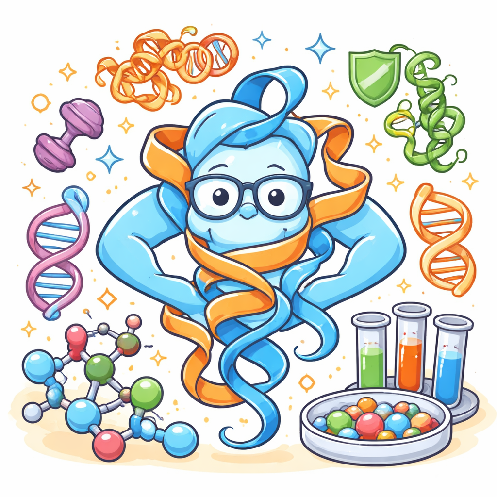 پروتئین: ترکیب آلی مهم که در ساختار و عملکرد یاخته‌ها نقش دارد.