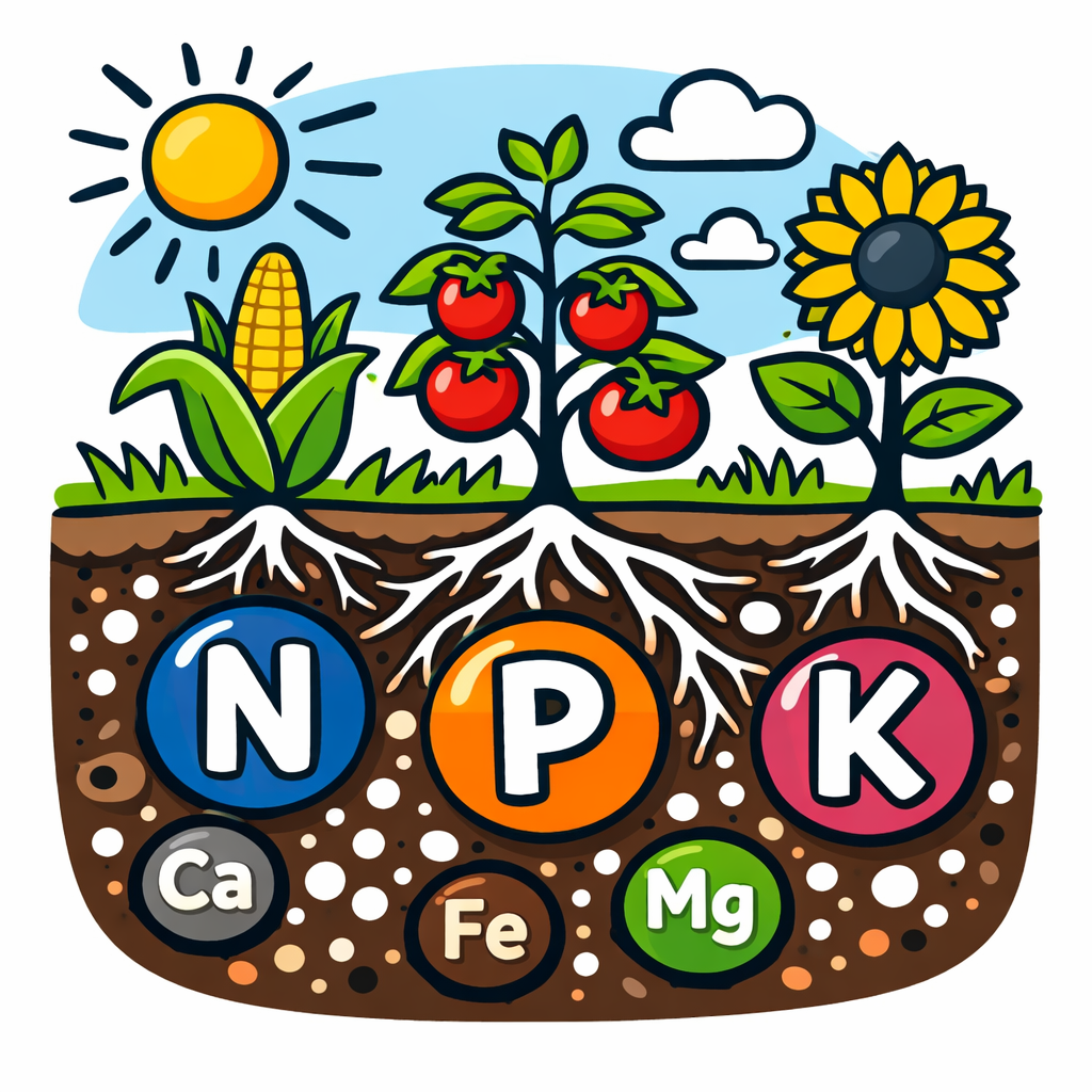 عناصر غذایی خاک: مواد معدنی موجود در خاک که توسط گیاه جذب می‌شوند.