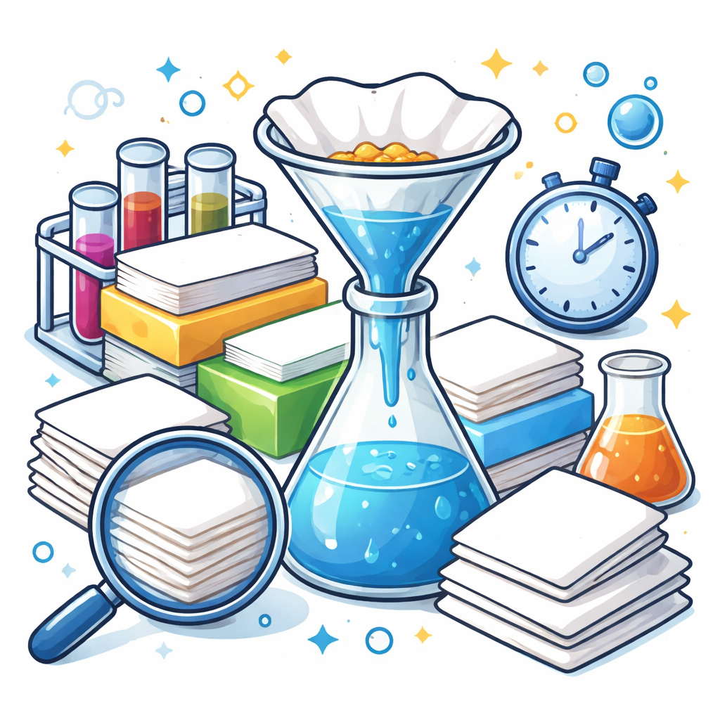 کاغذ صافی: ابزار آزمایشگاهی برای جداسازی ذرات جامد از مایع