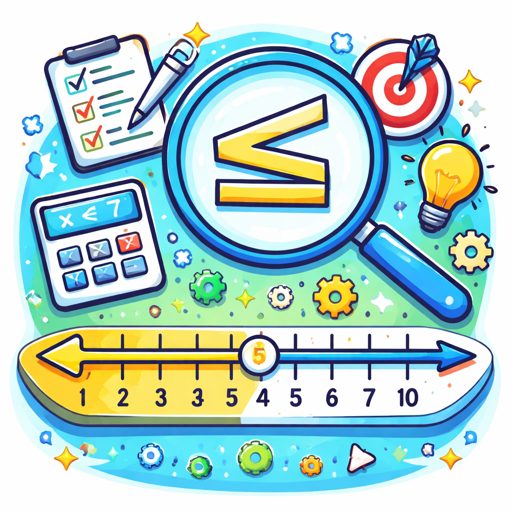 نامعادله کوچک‌تر یا مساوی: رابطه‌ای از نوع A≤B که می‌گوید A از B کمتر یا برابر است