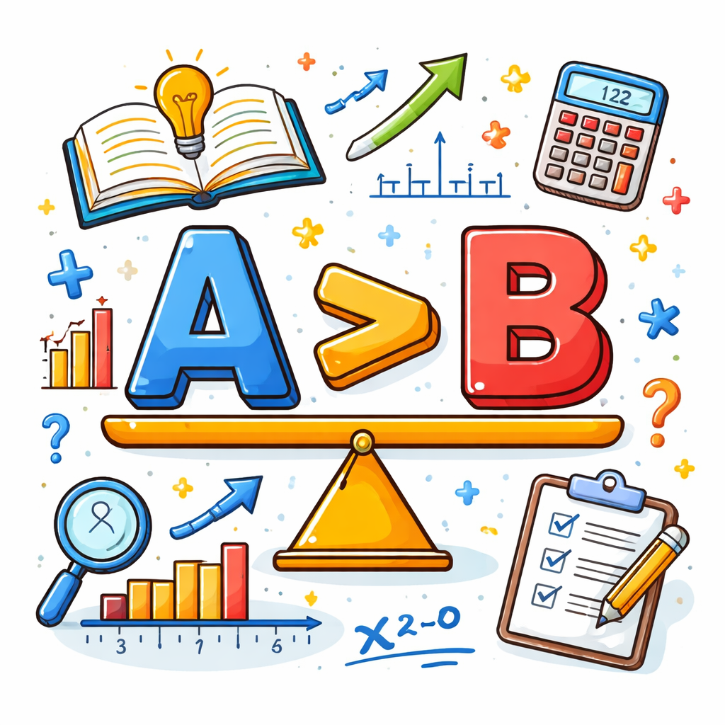 نامعادله بزرگ‌تر: رابطه‌ای از نوع A>B که می‌گوید مقدار A از B بیشتر است