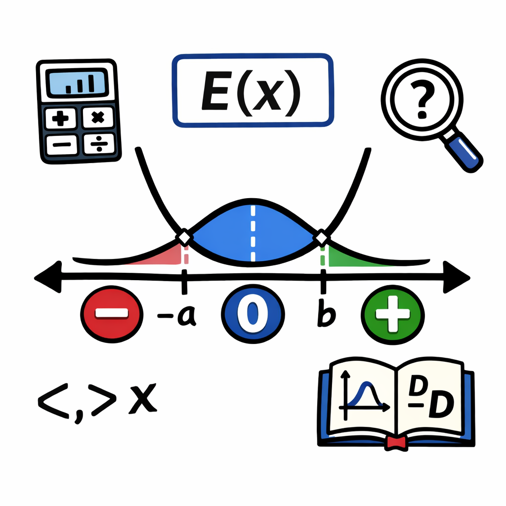 تعیین علامت: مشخص کردن مثبت، منفی، صفر یا تعریف‌نشده بودن مقدار یک عبارت در بازه‌های مختلف x