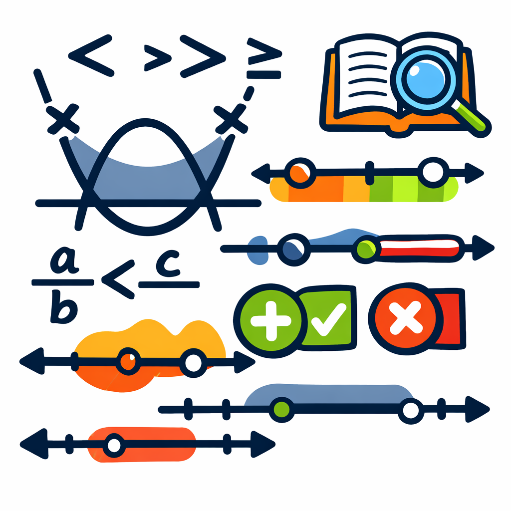 مجموعه جواب : مجموعه همه مقدارهای x که نامعادله را درست می‌کنند