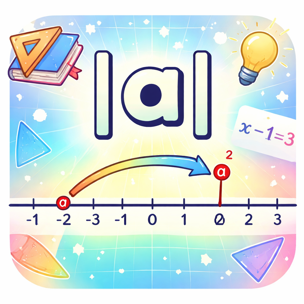 قدر مطلق: مقدار فاصله یک عدد از مبدأ روی محور اعداد حقیقی
