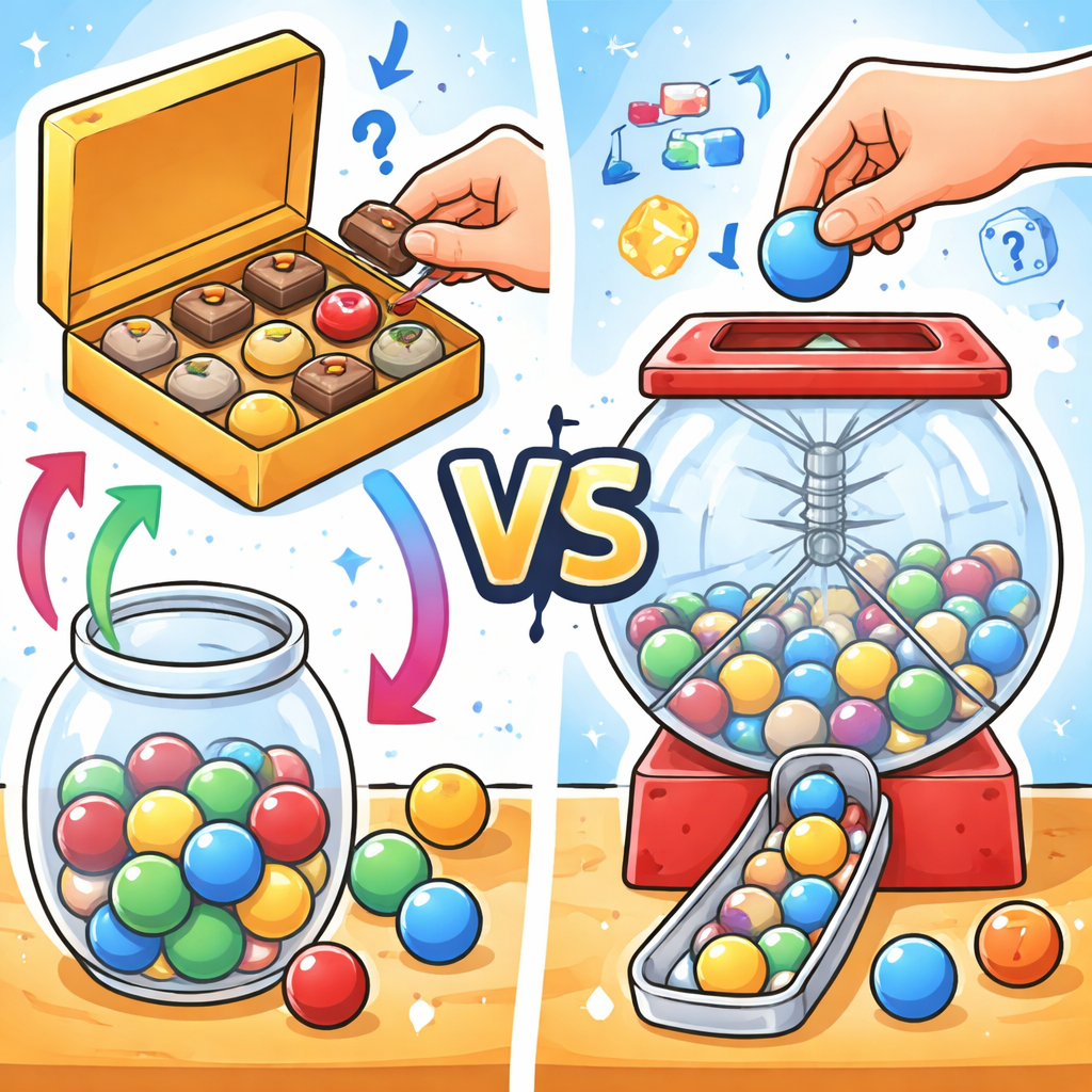 انتخاب با جایگذاری و بدون جایگذاری