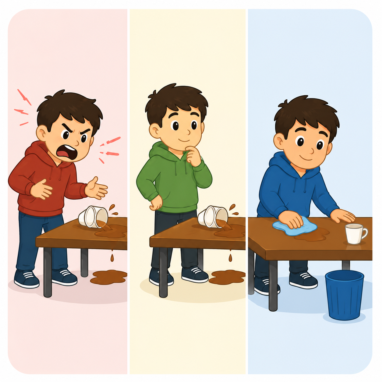 عکس‌العمل: واکنش فرد در برابر یک رویداد یا موقعیت.