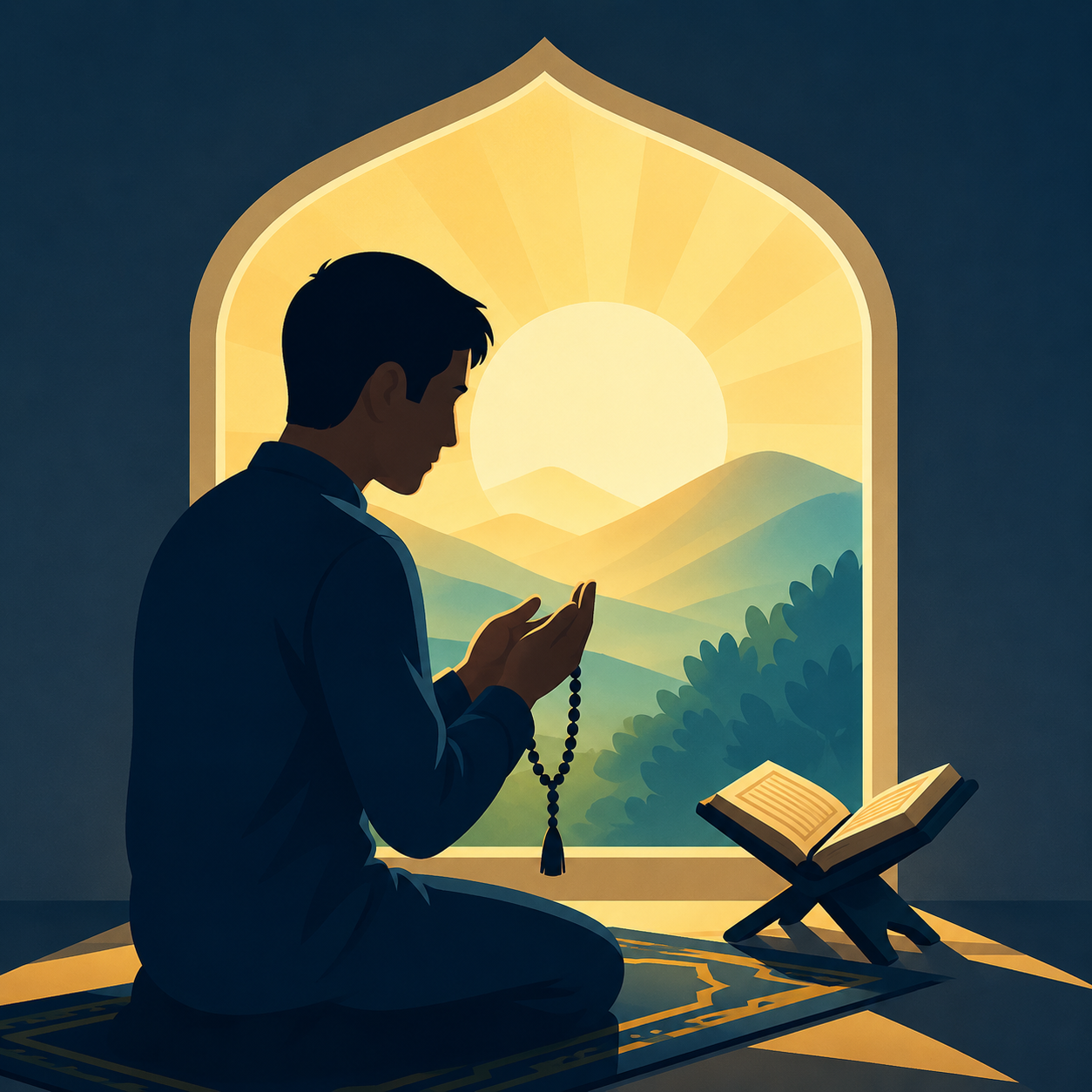 ذکر حق: یاد خداوند برای حفظ آرامش، پاکی دل و جهت‌گیری معنوی.