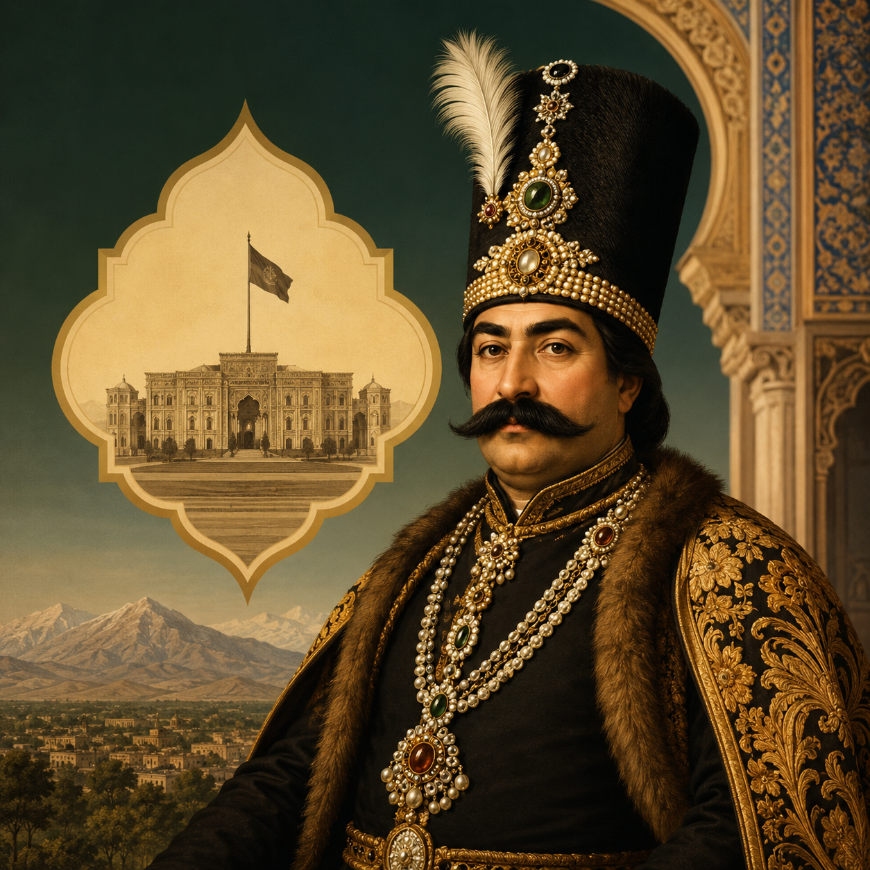 فتحعلی‌شاه قاجار: پادشاه قاجار و از نیاکان ایرج میرزا.